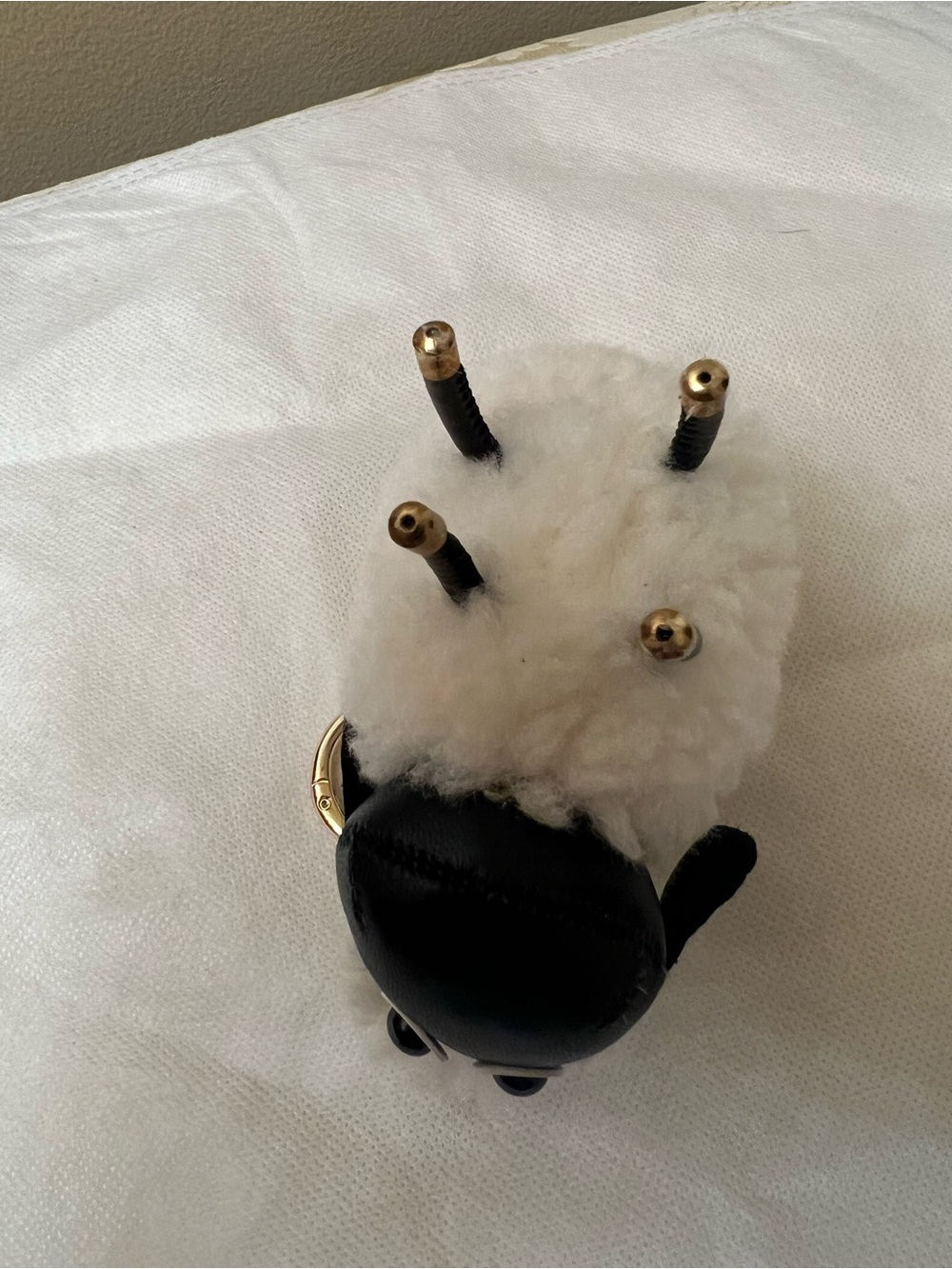 Plush White Sheep Keychain Bag Charm New - Picture 6 of 7